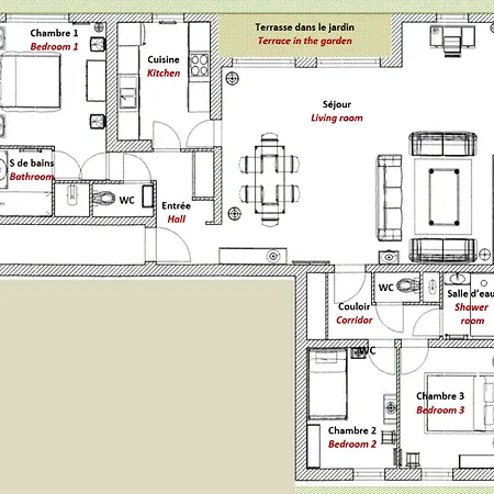 Bel Spacieux Avec Jardin Et Piscine Appartement